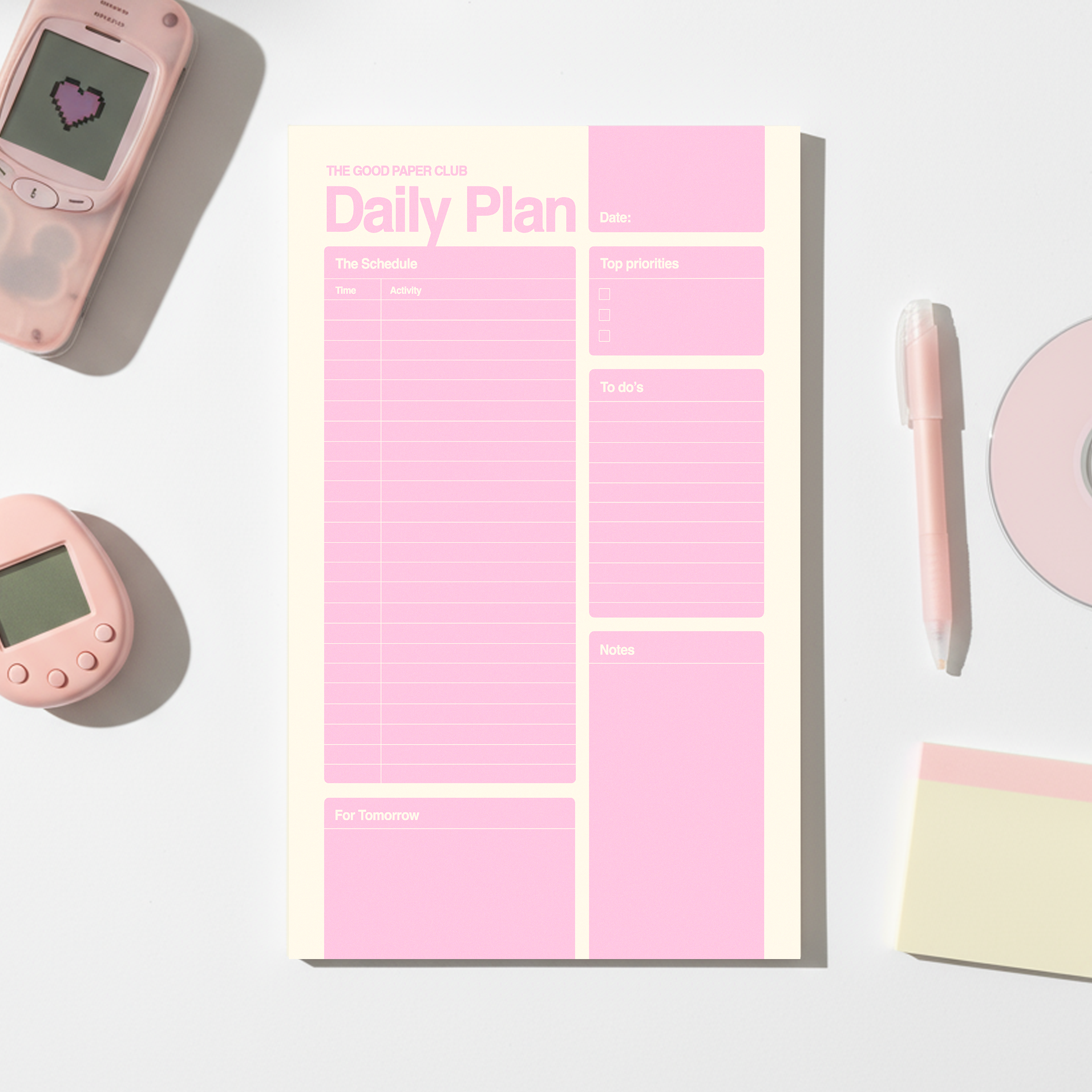 Milky Gel Pen | DAILY PLANNER | 50 Page Premium Notepad