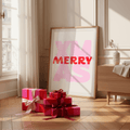 MERRY XMAS | Bright & Bold Holiday Wall Print