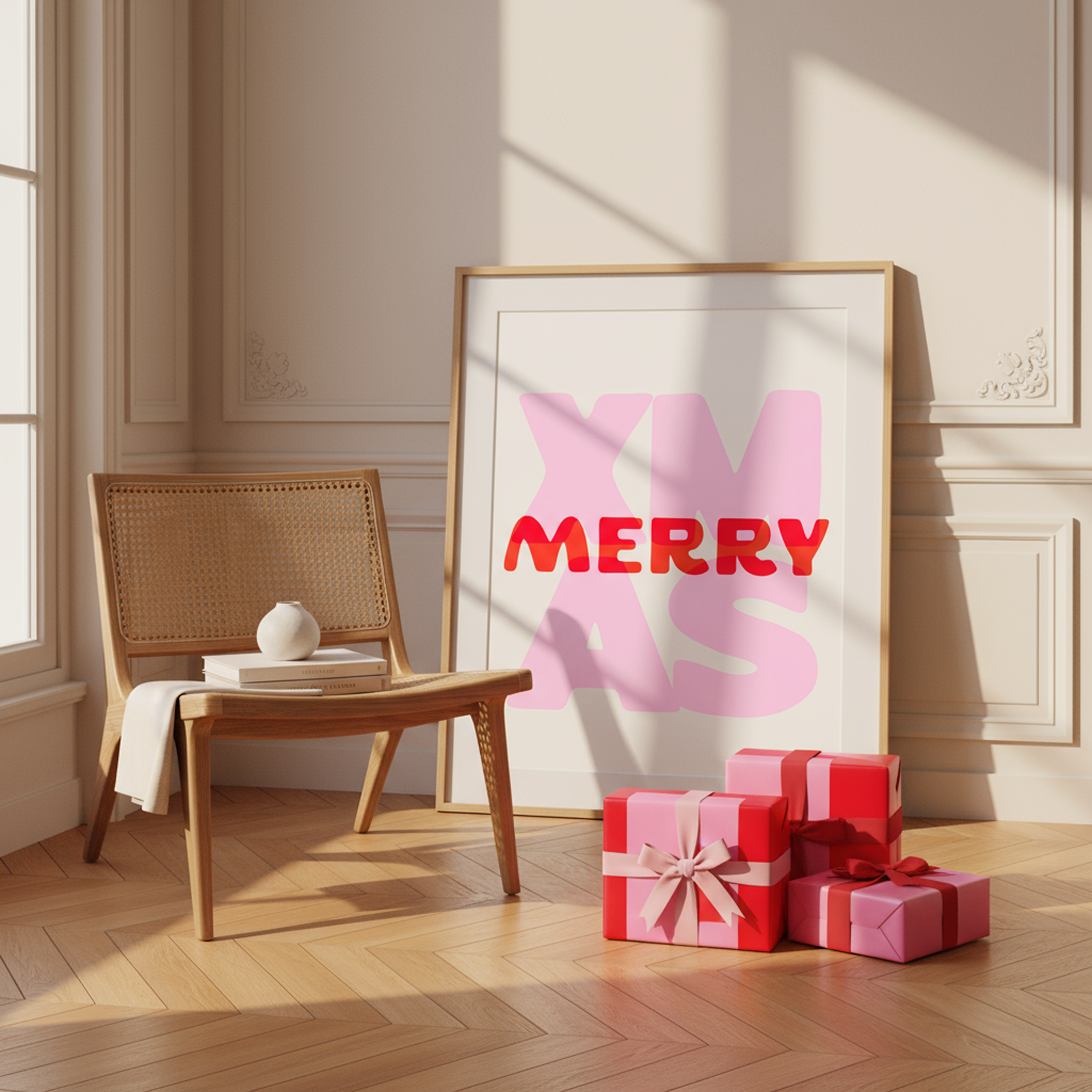 MERRY XMAS | Bright & Bold Holiday Wall Print