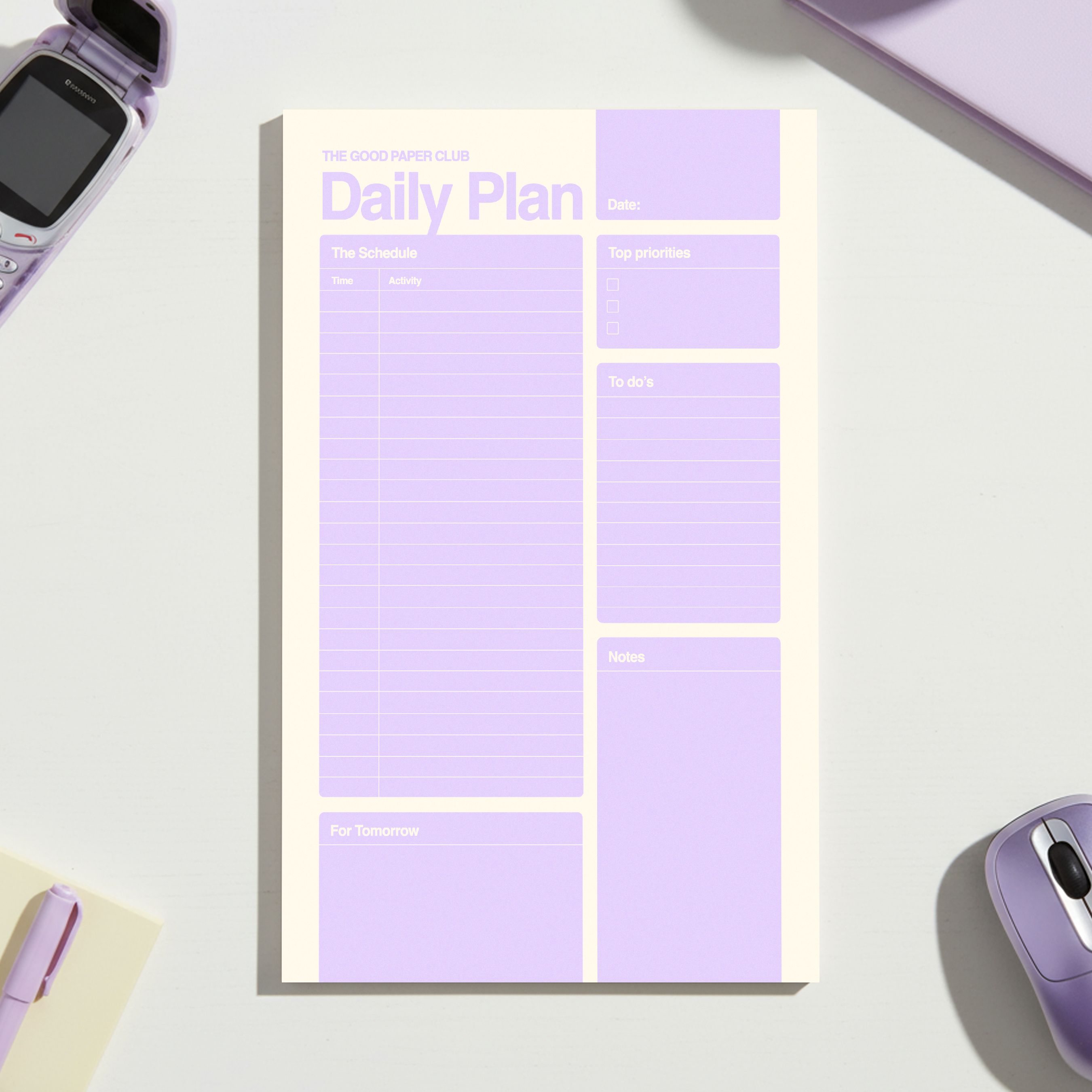 Milky Gel Pen | DAILY PLANNER | 50 Page Premium Notepad