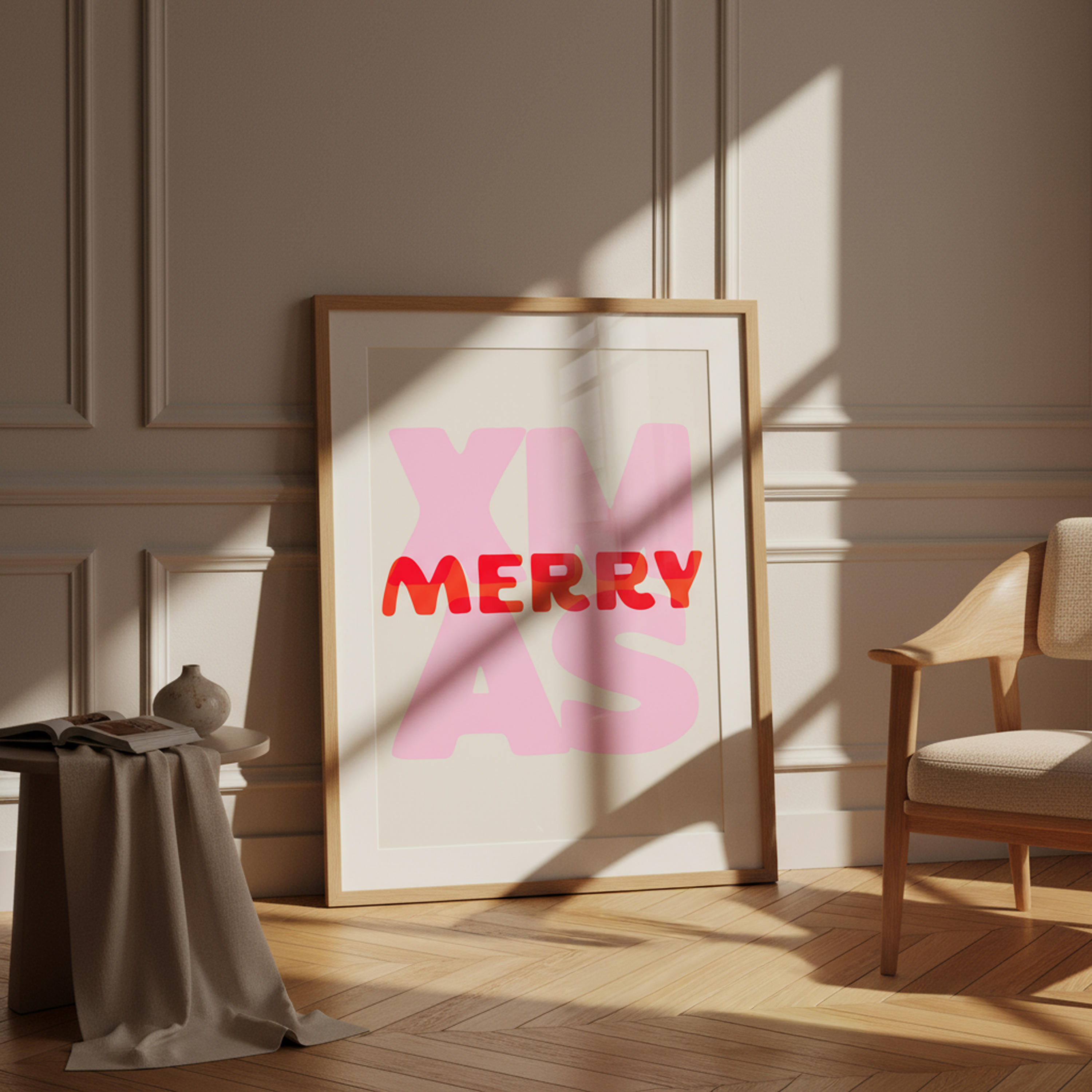 MERRY XMAS | Bright & Bold Holiday Wall Print