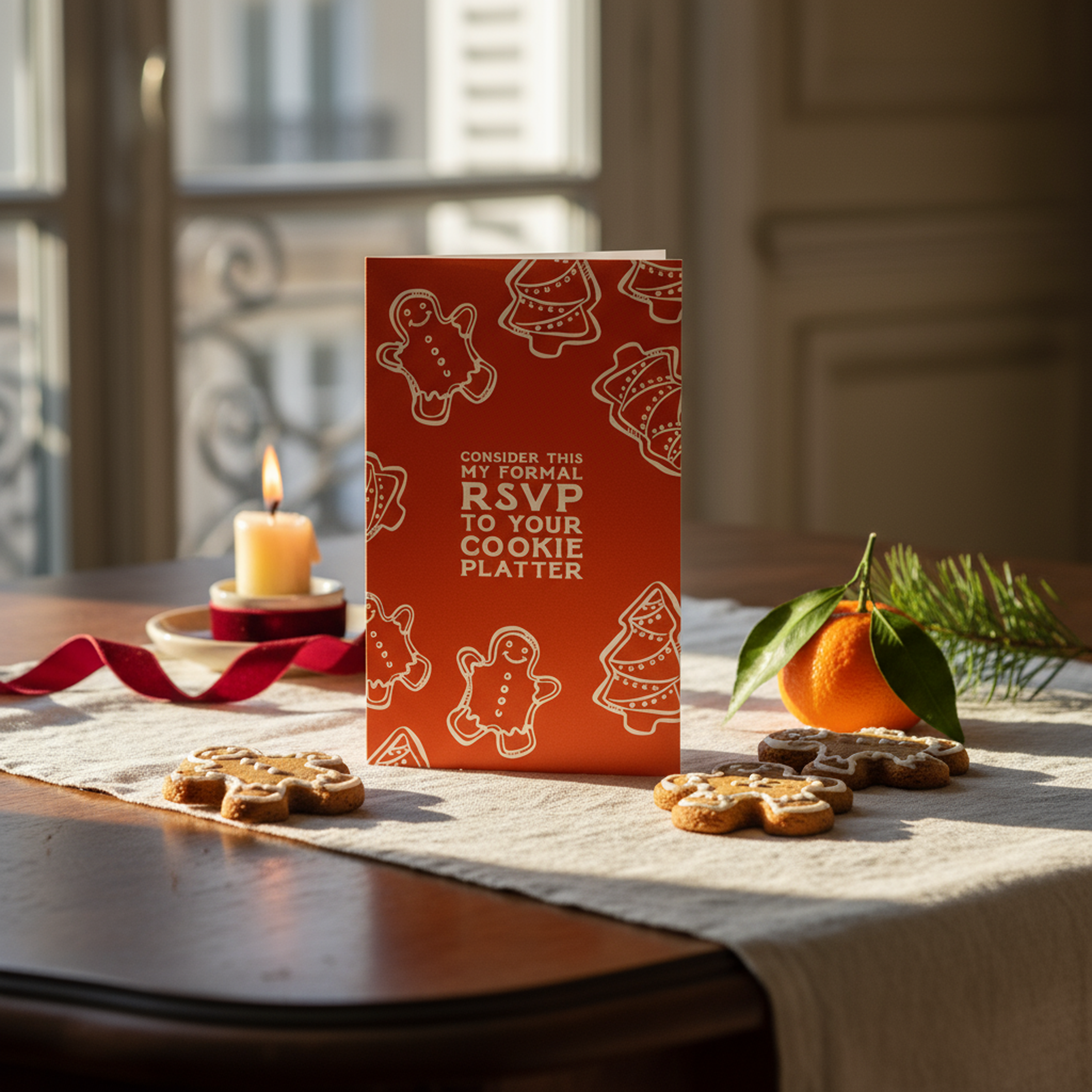 Formal Cookie Platter RSVP | Pack of 10 Holiday Cards