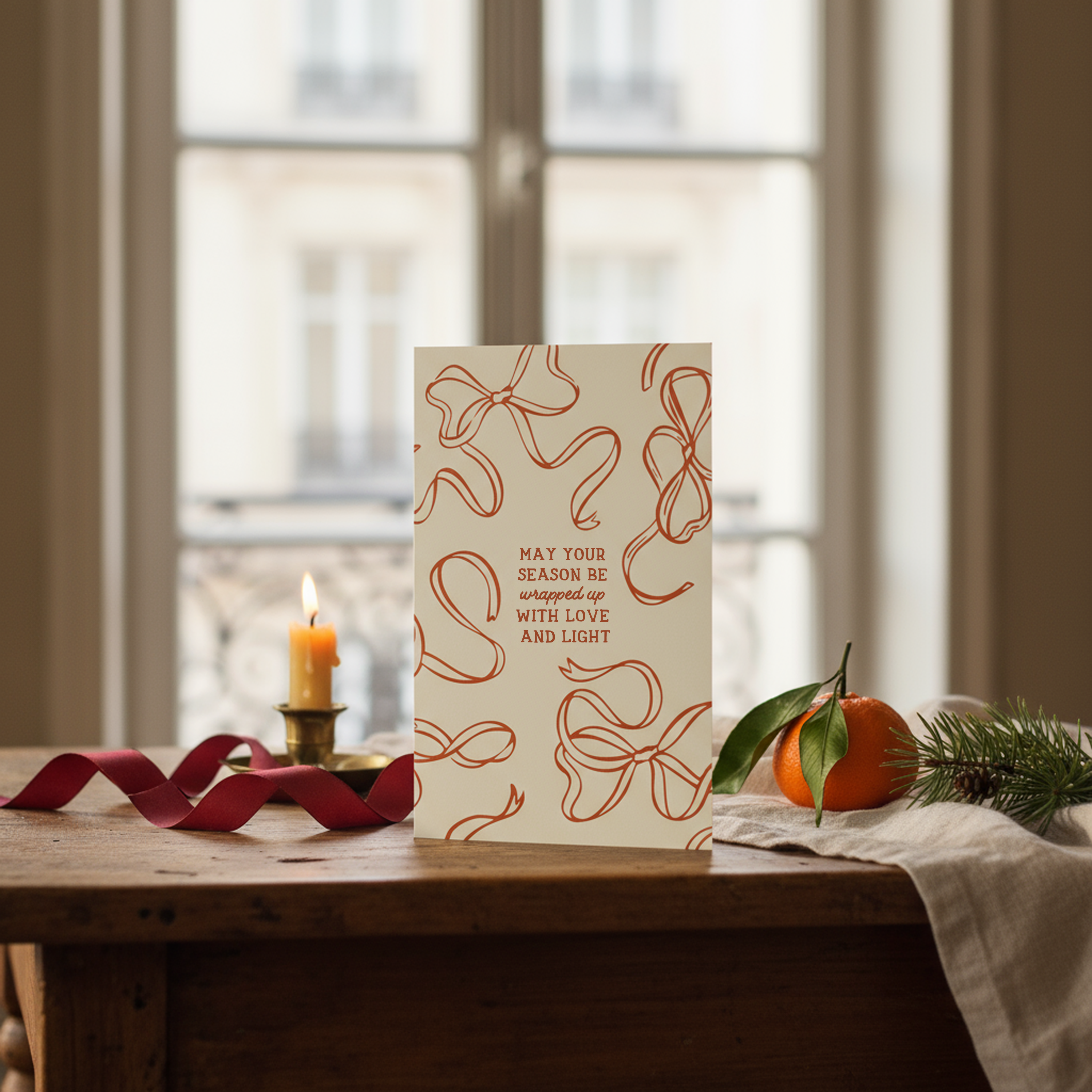 May Your Season Be Wrapped Up With Love And Light | Pack of 10 Holiday Cards