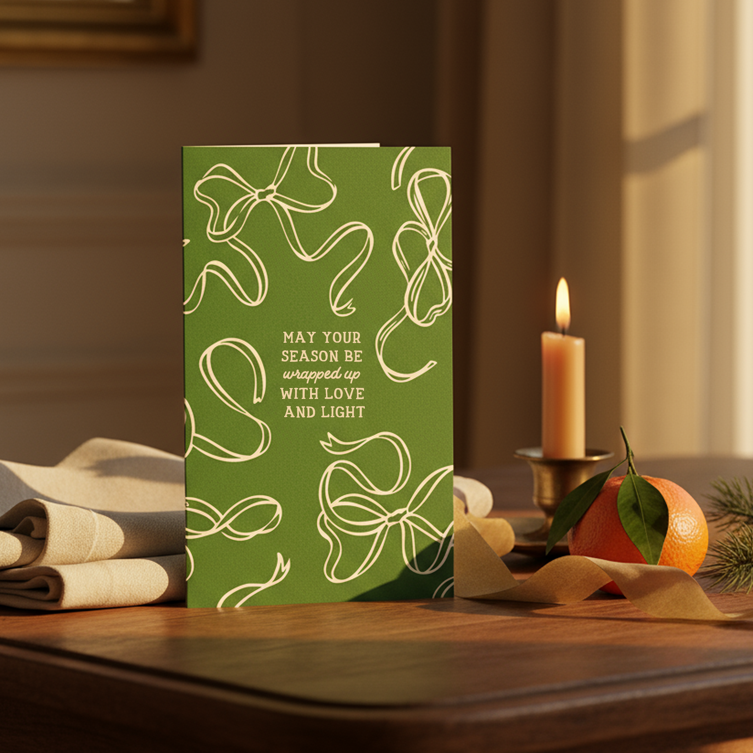 May Your Season Be Wrapped Up With Love And Light | Pack of 10 Holiday Cards