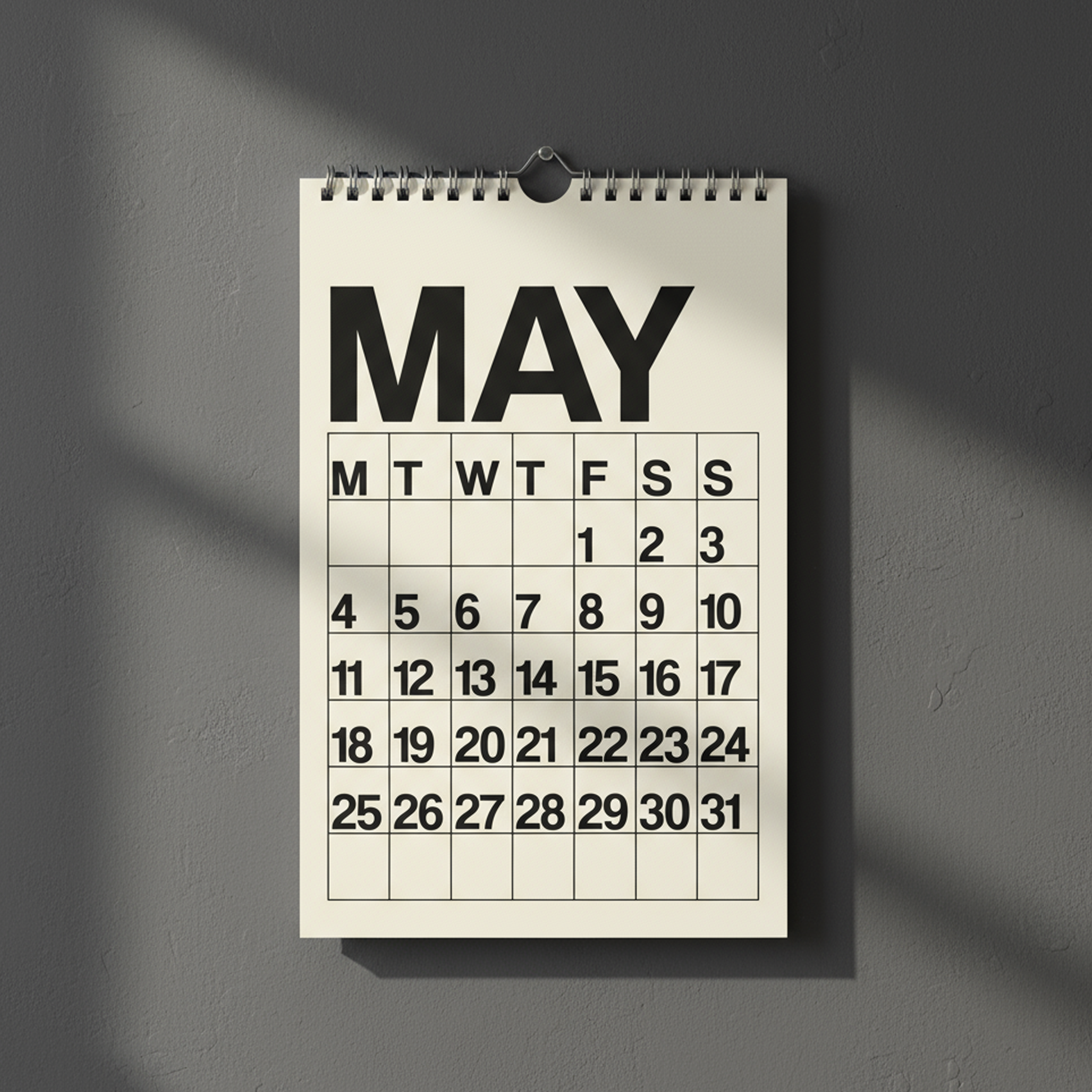 2026 Twelve-Month Wall Calendar | Natural