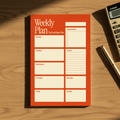 Retro Weekly Planner | Lunch Break | Large 50-Page Premium Pad