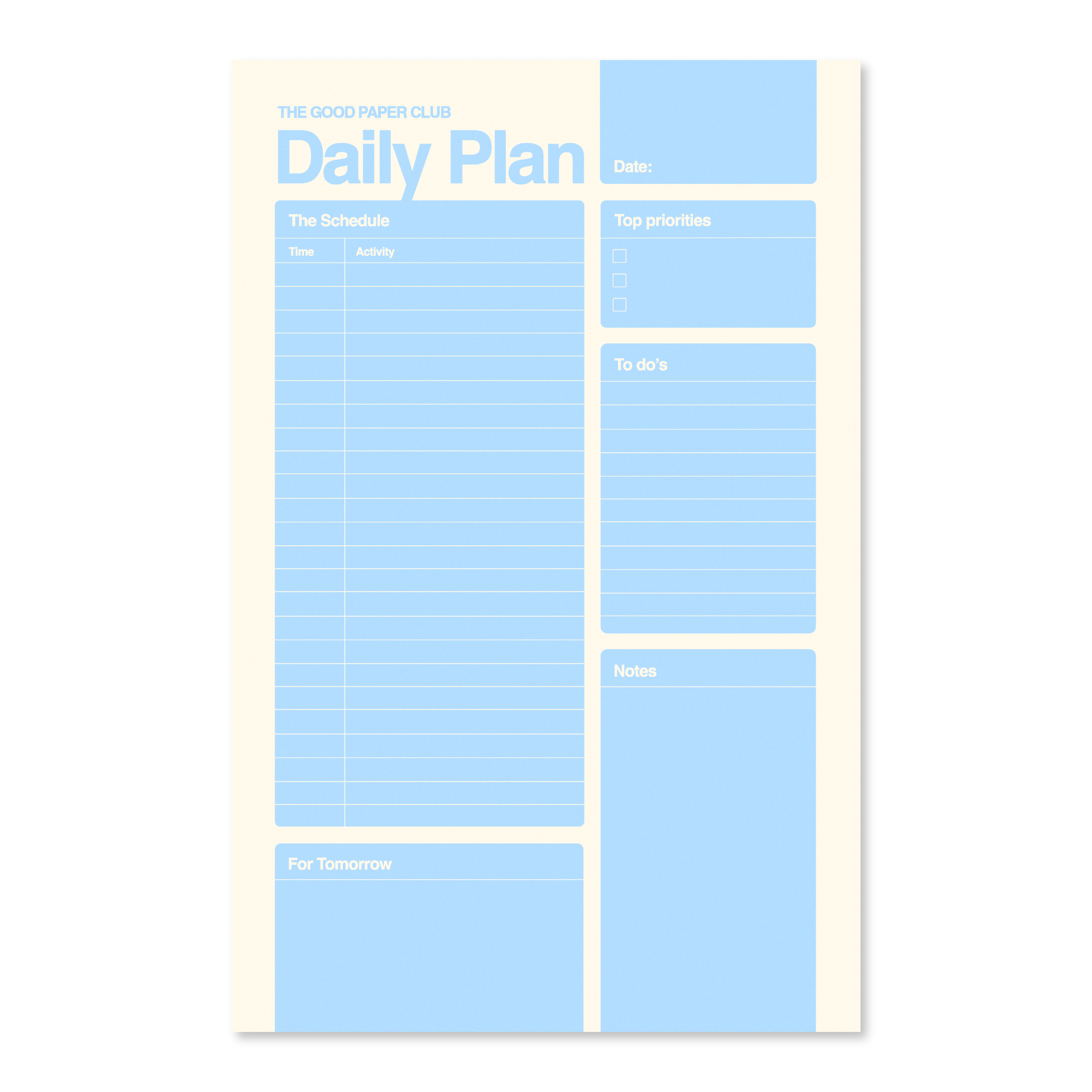 Milky Gel Pen | DAILY PLANNER | 50 Page Premium Notepad